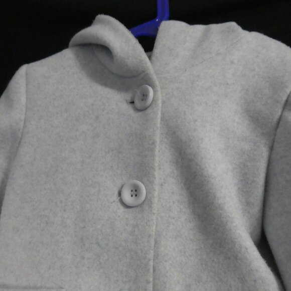 Y.B. SHI | 120/64 (approx ages 5-6 years) | Children's Grey Hooded Coat - Picture 5 of 16